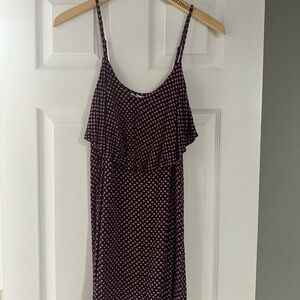 Billabong Blue and White Ruffled Mini Dress